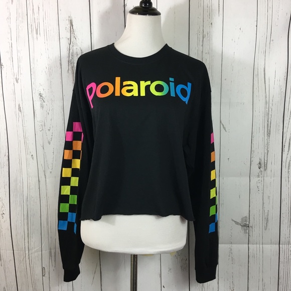 Polaroid Tops - Polaroid Rainbow Top long sleeve crop t shirt